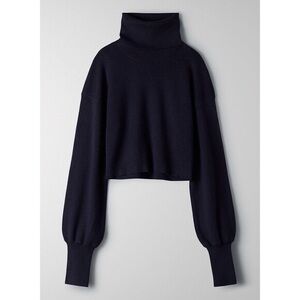 Aritzia Wilfred Women's Navy Turtleneck Sweater